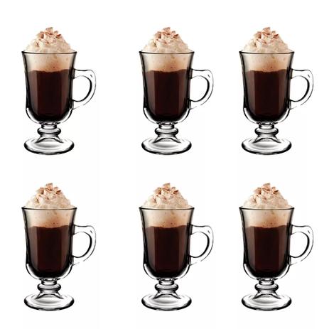 Jogo de canecas em vidro Hauskraft Irish coffe 6 peças 250ml Menor preço em Jogo de canecas em vidro Hauskraft Irish coffe 6 peças 250ml