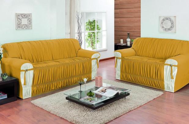 Jogo de Capa para Sofá Delicata 2 Peças Mostarda - Mellindre é ruim? Jogo de Capa para Sofá Delicata 2 Peças Mostarda - Mellindre é boa?