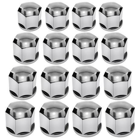 Jogo de Capa Parafuso de Roda Cromada Sextavado 19mm 16 Peças Fácil Fixação Encaixe Perfeito - Shekparts Menor preço em Jogo de Capa Parafuso de Roda Cromada Sextavado 19mm 16 Peças Fácil Fixação Encaixe Perfeito - Shekparts