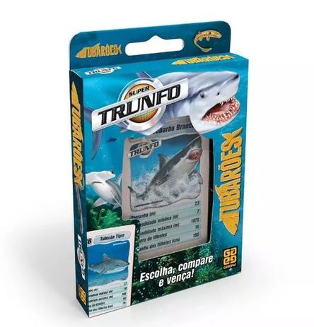 Jogo De Cartas Super Trunfo Animais Tubarões Grow Menor preço em Jogo De Cartas Super Trunfo Animais Tubarões Grow