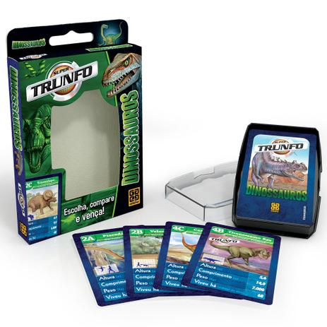 Jogo de Cartas Super Trunfo Dinossauros Grow Menor preço em Jogo de Cartas Super Trunfo Dinossauros Grow