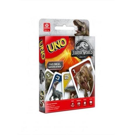 Jogo de Cartas UNO Jurassic WORLD Copag 93489 Menor preço em Jogo de Cartas UNO Jurassic WORLD Copag 93489
