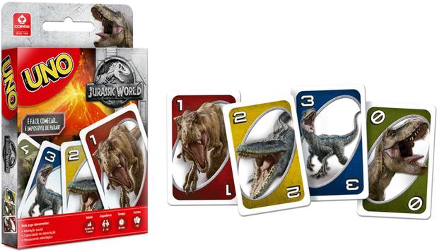 Menor preço em Jogo de Cartas UNO Jurassic WORLD - Copag