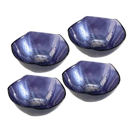 Jogo De Centro De Mesa Deep Sea Coral 4 Pecas Em Vidro D14Xa6Cm Cor Azul - 24123 - L hermitage é boa?