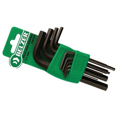 Jogo de Chave Allen Curta de 1,5 a 10 mm com 9 peças - Belzer - 220407SBR Menor preço em Jogo de Chave Allen Curta de 1,5 a 10 mm com 9 peças - Belzer - 220407SBR