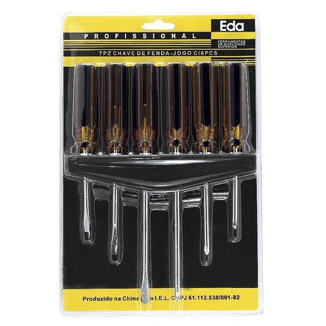 Jogo De Chave De Fenda E Philips Aço Cromado 6 Peças Eda 7pz é ruim? Jogo De Chave De Fenda E Philips Aço Cromado 6 Peças Eda 7pz é boa?