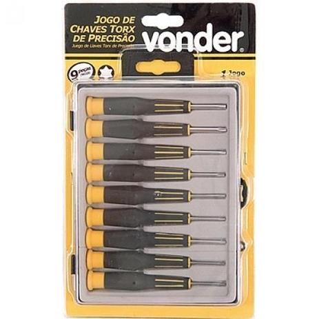 Jogo de chave hexalobular com cabo e 9 peças da t4 a t20 - Vonder Menor preço em Jogo de chave hexalobular com cabo e 9 peças da t4 a t20 - Vonder