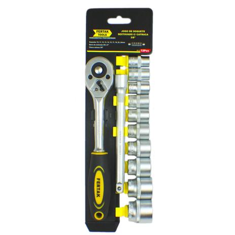 Jogo de Chave Soquete sextavadas com catraca - Fertak tools Menor preço em Jogo de Chave Soquete sextavadas com catraca - Fertak tools