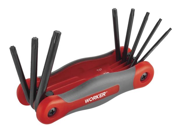 Jogo de Chave Torx Canivete T9 a T40 8 Peças Worker Menor preço em Jogo de Chave Torx Canivete T9 a T40 8 Peças Worker