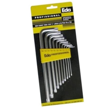Jogo de Chave Torx com 10 Peças T9 à T50 8QH c/ Guia EDA é boa?