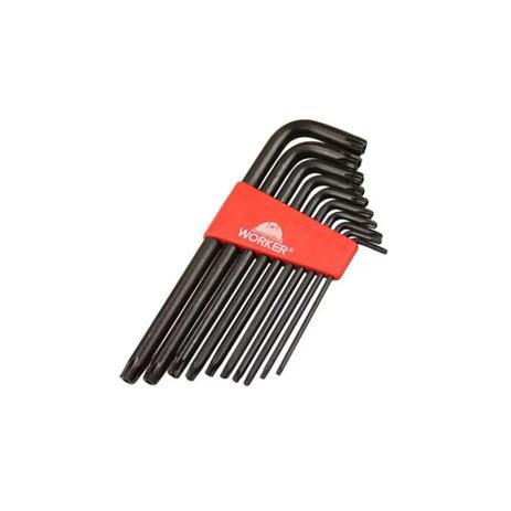 Jogo de Chave Torx T9 a T50 10 Peças Longa Worker Menor preço em Jogo de Chave Torx T9 a T50 10 Peças Longa Worker