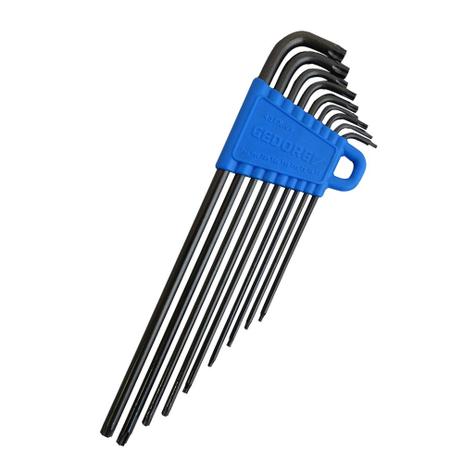 Jogo de Chaves Torx Tipo L Longa com 9 Peças de T7 a T40 Gedore Menor preço em Jogo de Chaves Torx Tipo L Longa com 9 Peças de T7 a T40 Gedore