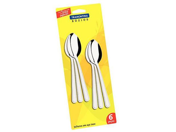 Jogo de Colher Inox para Sobremesa 6 Peças - Tramontina Búzios 23756/600 Menor preço em Jogo de Colher Inox para Sobremesa 6 Peças - Tramontina Búzios 23756/600