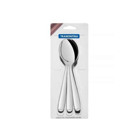Jogo de Colher Mesa de Aço Inox 3Peças - Tramontina Menor preço em Jogo de Colher Mesa de Aço Inox 3Peças - Tramontina