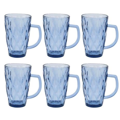 Jogo de Copos Com Alça Diamond 280ml - Blue - Jh Glassware - Lyor é boa?