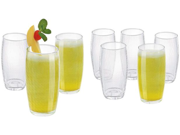 Jogo de Copos de Vidro 430ml 8 Peças - Nadir Favo Menor preço em Jogo de Copos de Vidro 430ml 8 Peças - Nadir Favo