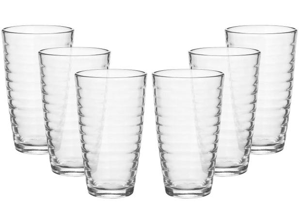 Jogo de Copos Vidro 475ml 6 Peças Casambiente - Retrô Menor preço em Jogo de Copos Vidro 475ml 6 Peças Casambiente - Retrô