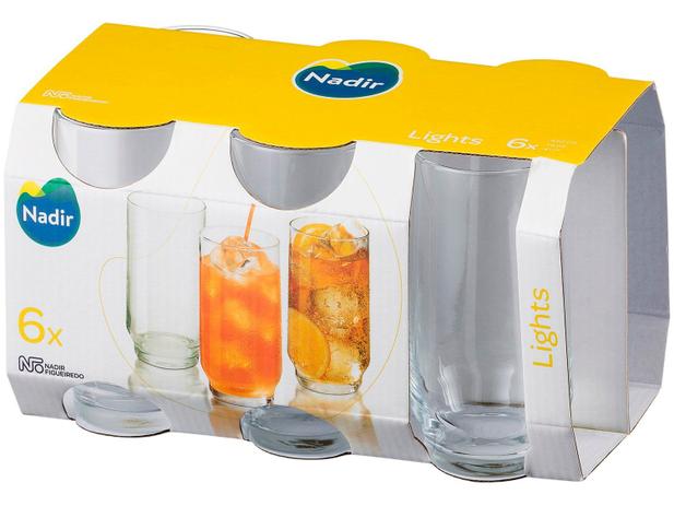 Jogo de Copos Vidro 6 Peças 410ml - Nadir Lights LD