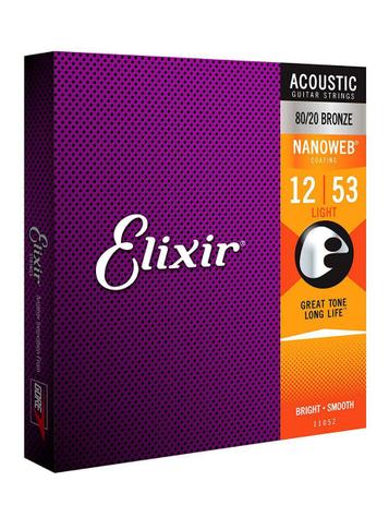 Jogo De Cordas Nanoweb Violão Aço Elixir 012 Bronze 80/20 Menor preço em Jogo De Cordas Nanoweb Violão Aço Elixir 012 Bronze 80/20
