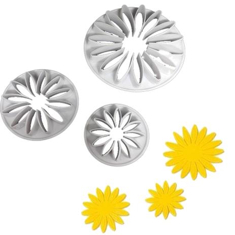 Jogo de Cortadores Girassol para Confeitaria e Artesanato - Cake mould Menor preço em Jogo de Cortadores Girassol para Confeitaria e Artesanato - Cake mould
