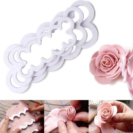 Jogo De Cortadores Para Flores Rosas Confeitaria e Artesanato - Cake decor Menor preço em Jogo De Cortadores Para Flores Rosas Confeitaria e Artesanato - Cake decor