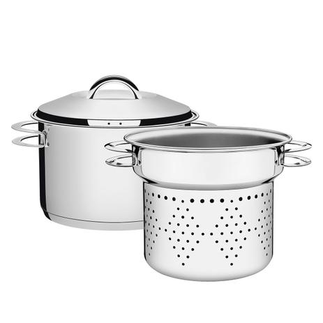 Jogo De Cozi Pasta Tramontina 65500410 Solar 2 Peças 4.6L Inox Menor preço em Jogo De Cozi Pasta Tramontina 65500410 Solar 2 Peças 4.6L Inox