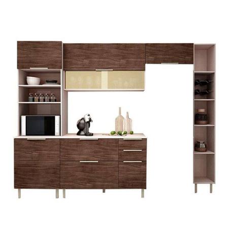 Jogo de Cozinha Kit 6 Peças Armário Elegance Ártico Capuccino Incorplac Menor preço em Jogo de Cozinha Kit 6 Peças Armário Elegance Ártico Capuccino Incorplac