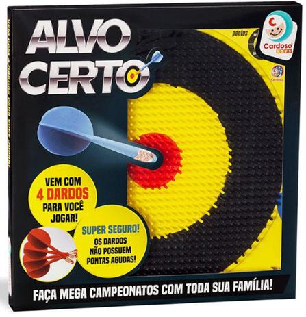 Jogo de Dardos Infantil Alvo Certo - Cardoso Menor preço em Jogo de Dardos Infantil Alvo Certo - Cardoso