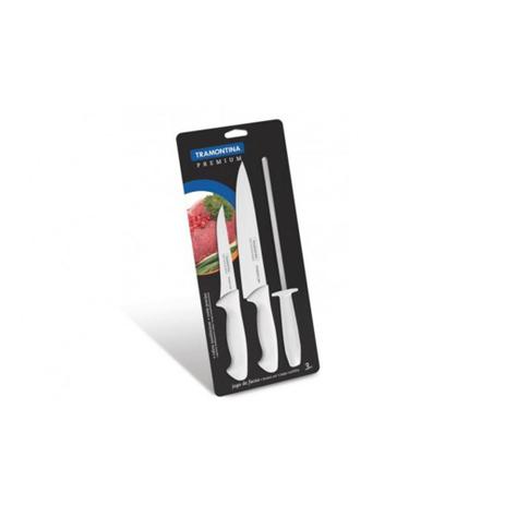 Jogo de Faca 3 Pçs Premium Sortidos com Lâmina de Aço - Tramontina Menor preço em Jogo de Faca 3 Pçs Premium Sortidos com Lâmina de Aço - Tramontina