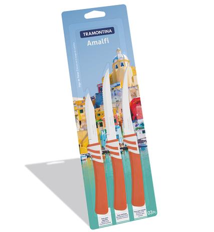 Jogo de Facas com 3 Peças Amalfi Tramontina - Laranja é boa?