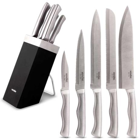 Jogo de Facas Vonder KFV 050 6 Peças Aço Inox com Suporte para Armazenamento Uso Doméstico é ruim? Jogo de Facas Vonder KFV 050 6 Peças Aço Inox com Suporte para Armazenamento Uso Doméstico é boa?