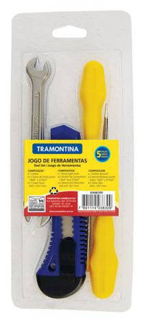 Jogo de ferramentas 5pcs tramontina (43408505) Menor preço em Jogo de ferramentas 5pcs tramontina (43408505)