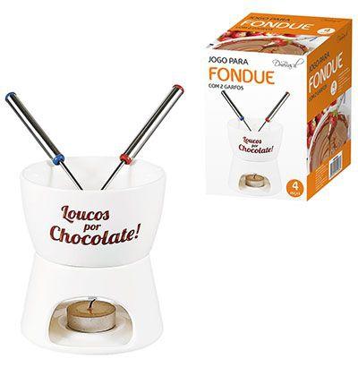 Jogo de Fondue em Porcelana com 2 Garfos Vela 350ml - Dm brasil é boa?