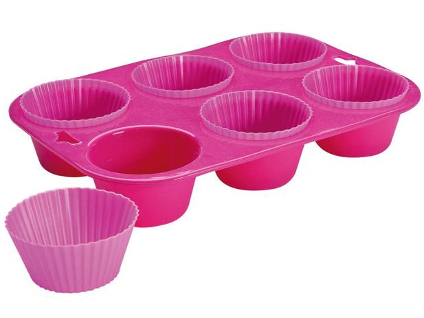 Jogo de Formas para Cupcake 9 Peças de Silicone - Mor Kit Confeiteiro Doce Cozinha