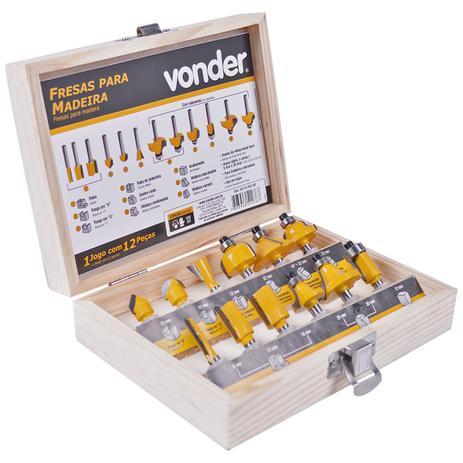 Jogo de Fresa para Madeira Tupia 6Mm Vonder - 12 Peças Menor preço em Jogo de Fresa para Madeira Tupia 6Mm Vonder - 12 Peças