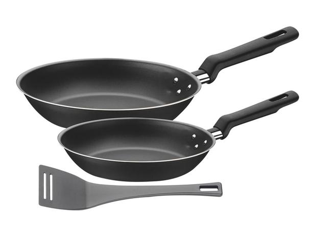 Jogo de frigideiras 3 pc loreto grafite sortidos de alu c reves estimento antiaderente tramontina é boa?