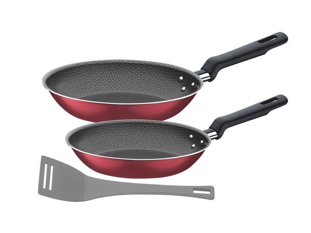 Jogo de frigideiras 3 pcs bergamo vermelho sortidos de alu comrevestimento antiaderente tramontina Menor preço em Jogo de frigideiras 3 pcs bergamo vermelho sortidos de alu comrevestimento antiaderente tramontina