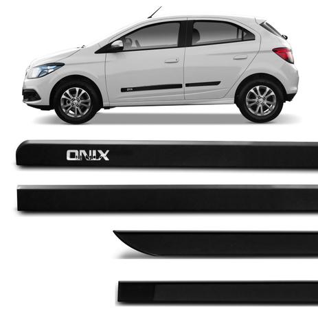 Jogo de Friso Lateral Chevrolet Onix 2012 a 2018 Preto Fosco Grafia Cromada Alto Relevo - Nk brasil Menor preço em Jogo de Friso Lateral Chevrolet Onix 2012 a 2018 Preto Fosco Grafia Cromada Alto Relevo - Nk brasil