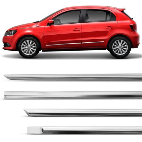 Jogo de Friso Lateral Cromado Volkswagen Gol Voyage 1980 a 2018 4 Peças Encaixe Perfeito - Marçon Menor preço em Jogo de Friso Lateral Cromado Volkswagen Gol Voyage 1980 a 2018 4 Peças Encaixe Perfeito - Marçon