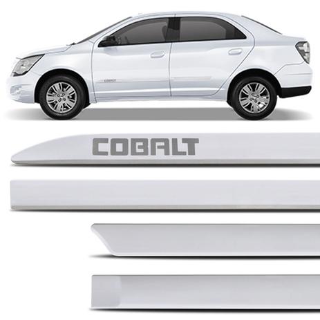 Jogo de Friso Lateral Facão Cobalt 2011 a 2019 Branco Summit com Grafia Tipo Borrachão - Zp Menor preço em Jogo de Friso Lateral Facão Cobalt 2011 a 2019 Branco Summit com Grafia Tipo Borrachão - Zp