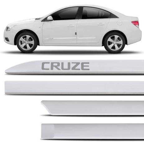 Jogo de Friso Lateral Facão Cruze Hatch Sport6 Sedan 12 a 18 Branco Summit com Grafia Tipo Borrachão - Zp Menor preço em Jogo de Friso Lateral Facão Cruze Hatch Sport6 Sedan 12 a 18 Branco Summit com Grafia Tipo Borrachão - Zp