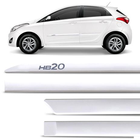 Jogo de Friso Lateral Facão HB20 Hatch 2012 a 2019 Branco Polar com Grafia Tipo Borrachão - Zp Menor preço em Jogo de Friso Lateral Facão HB20 Hatch 2012 a 2019 Branco Polar com Grafia Tipo Borrachão - Zp