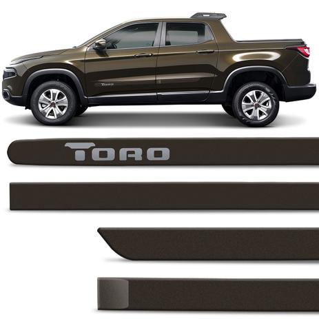 Jogo De Friso Lateral Fiat Toro 2016 A 2019 Marrom Horizon Cor Original Grafia Dupla Face - Zp é ruim? Jogo De Friso Lateral Fiat Toro 2016 A 2019 Marrom Horizon Cor Original Grafia Dupla Face - Zp é boa?