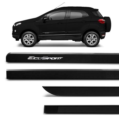 Jogo de Friso Lateral Ford Ecosport 2013 a 2018 Preto Fosco Grafia Cromada Alto Relevo - Nk brasil Menor preço em Jogo de Friso Lateral Ford Ecosport 2013 a 2018 Preto Fosco Grafia Cromada Alto Relevo - Nk brasil