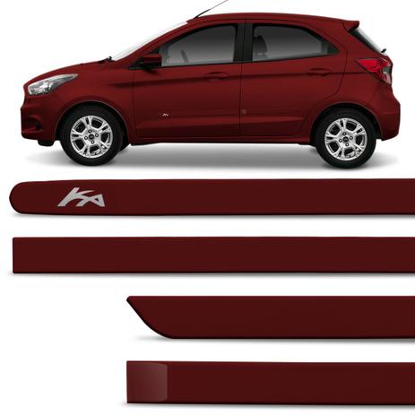 Jogo De Friso Lateral Ford Ka 2014 A 2019 Vermelho Merlot Cor Original Grafia Dupla Face - Zp Menor preço em Jogo De Friso Lateral Ford Ka 2014 A 2019 Vermelho Merlot Cor Original Grafia Dupla Face - Zp