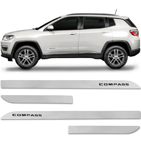 Jogo De Friso Lateral Jeep Compass 2012 a 2019 Facão Branco Ambiente - Sean car Menor preço em Jogo De Friso Lateral Jeep Compass 2012 a 2019 Facão Branco Ambiente - Sean car