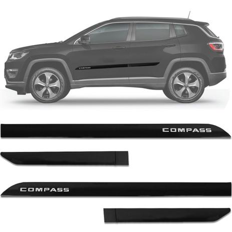Jogo De Friso Lateral Jeep Compass 2012 a 2019 Facão Preto Shadow - Sean Car Menor preço em Jogo De Friso Lateral Jeep Compass 2012 a 2019 Facão Preto Shadow - Sean Car