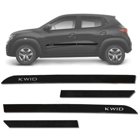 Jogo de Friso Lateral Kwid 2018 2019 Preto Nacre Facão - Sean car Menor preço em Jogo de Friso Lateral Kwid 2018 2019 Preto Nacre Facão - Sean car