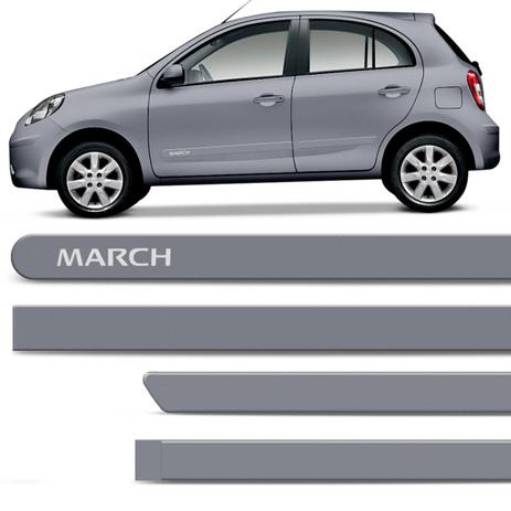 Jogo De Friso Lateral March 2011 A 2016 Cinza Magnetic Cor Original Grafia Dupla Face - Prime Menor preço em Jogo De Friso Lateral March 2011 A 2016 Cinza Magnetic Cor Original Grafia Dupla Face - Prime