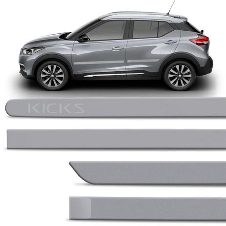 Jogo De Friso Lateral Nissan Kicks 2017 A 2019 Prata Classic Cor Original Grafia Dupla Face - Zp Menor preço em Jogo De Friso Lateral Nissan Kicks 2017 A 2019 Prata Classic Cor Original Grafia Dupla Face - Zp
